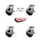 Service Caster 5 Inch Glass Filled Nylon Caster Set with Roller Bearings 4 Brake 2 Swivel Lock SCC-30CS520-GFNR-TLB-BSL-2-TLB-2 - alternate 2